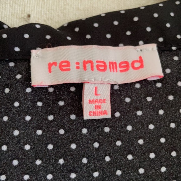 Re:named Cropped Polka Dot Button Up - Picture 2 of 3